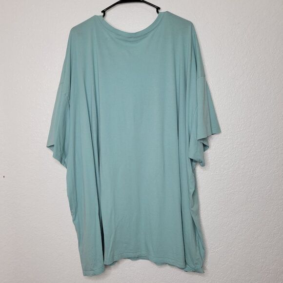 Torrid Size 4X Light Blue Butterflies Oversized Fit Heritage Jersey Tunic Tee - Picture 9 of 9